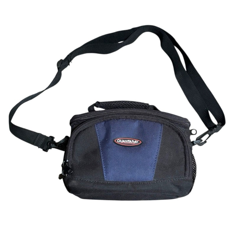 Quantaray Blue Black Nylon Camera Bag Waist Shoulder Strap Medium Single Lens