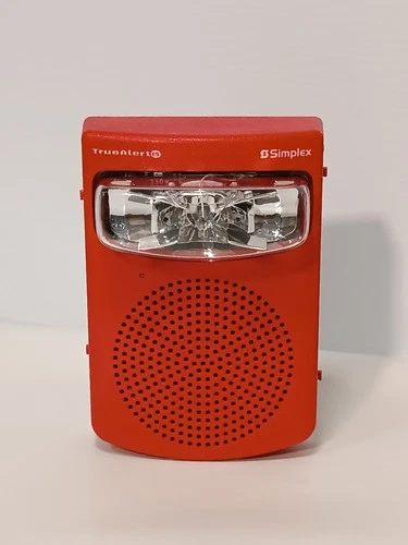 Simplex TrueAlert ES Fire Alarm with Visual (Strobe) and Audio (Speaker) Alerts