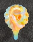 Boyd's Crystal Art Glass MINI PITCHER 1978-83 JANUARY SLAG Blue Tan Orange Glow — photo 8