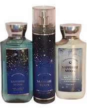 Bath Body Works SAPPHIRE MOON Fine Fragrance Mist Spray Shower Gel Lotion Lot