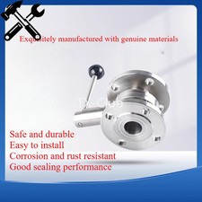Flanged butterfly valve 304 stainless steel sanitary flange connection valve