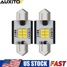 2x Bright White 6418 C5w 36mm Festoon Led License Plate Tag Light Bulbs 6000k 2x Bright White 6418 C5w 36mm Festoon Led License Plate Tag Light Bulbs 6000k