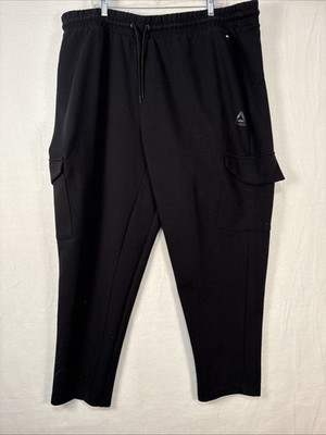 Reebok Mens Track Suite Bottoms Joggers Size 3xl Black K1310