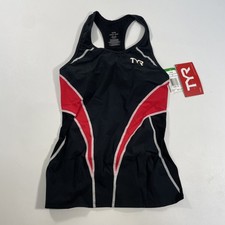 TYR Competitor Triathlon Tri Tankini Black Red Womens Size Medium NWT MSRP 72