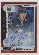 2018 O-Pee-Chee Platinum Rookie Autos Red Prism 47/50 Casey Mittelstadt Auto u0h