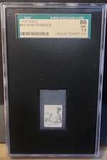 1950 R423 #84 Herb Pennock SGC 86/  7.5  Graded NM MLB Game Strip Orange Back