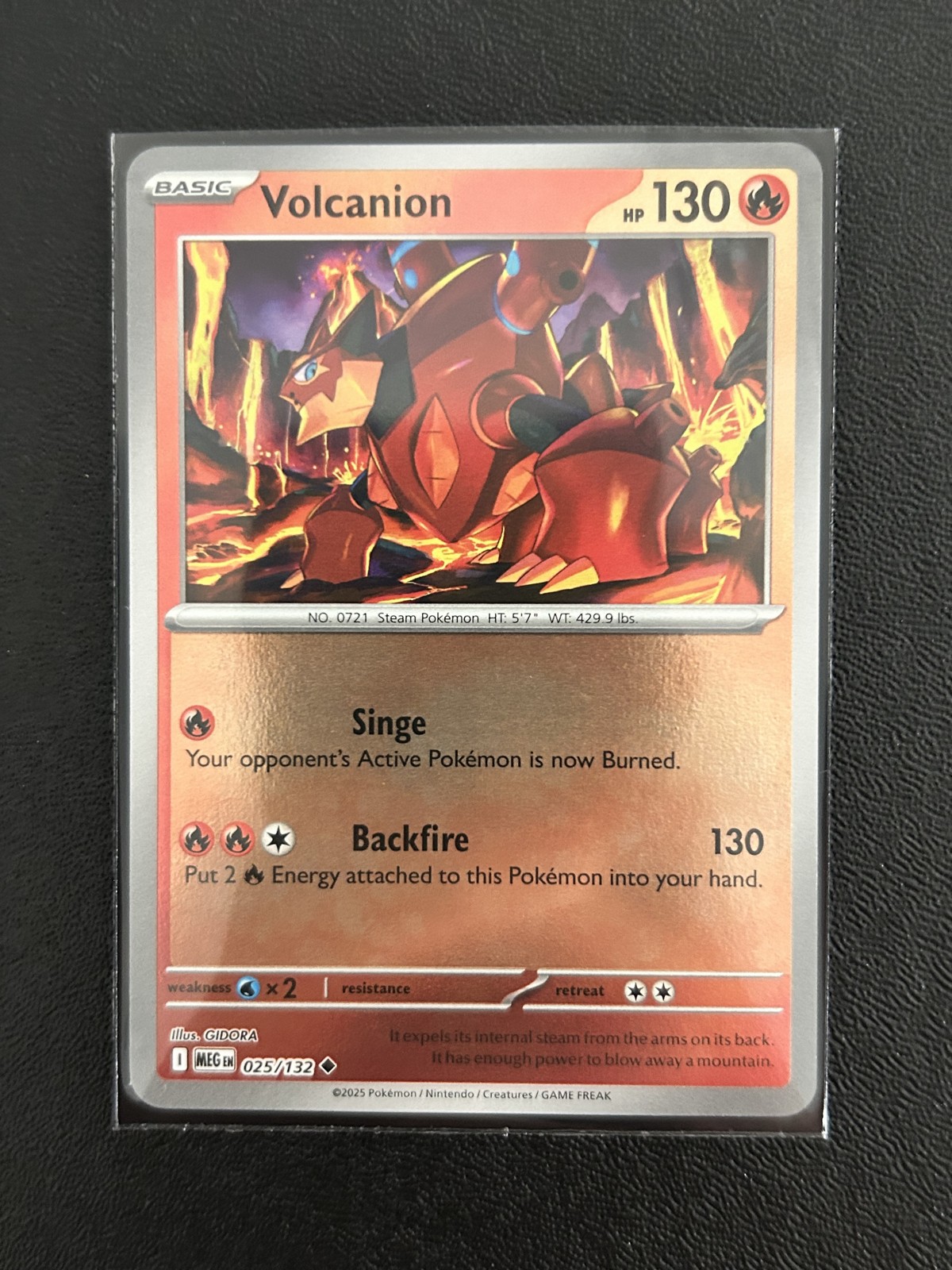 Volcanion 025/132 Me01: Mega Evolution Reverse Holo