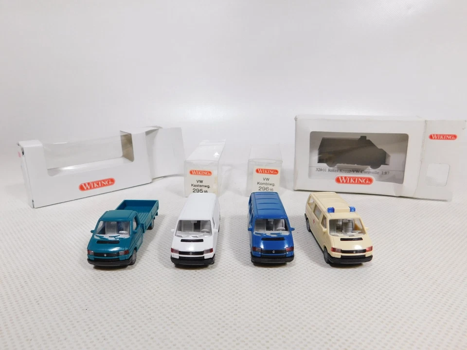 4x wiking H0 1:87 Modello VW 295 296 297 320 Croce Rossa Mint + Box # DP678-0,5 - Immagine 4 di 4