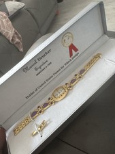 Vintage Marcel Drucker Amethyst Bracelet Watch – Gold Tone Jewellery Watch Boxed