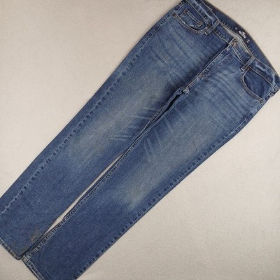 Hollister Slim Straight Epic Flex Mens Jeans 34x34 Blue Denim *Read Description*