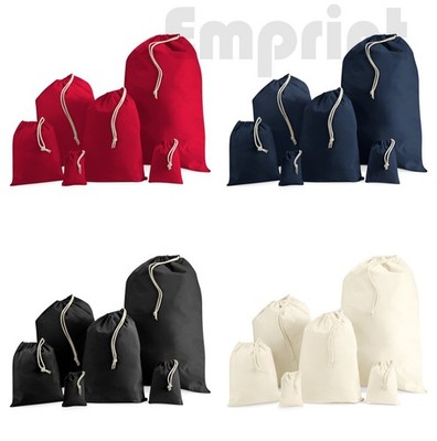 Westford Baumwolltaschen Kordelzug Zeug/Geschenk/Wäsche Aufbewahrung 6 Farben WM115