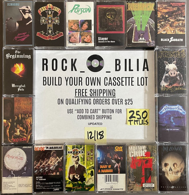 $1 and UP 80s 90s METAL Buy $25 get free shipping CASSETTE TAPES BUILD YOUR LOT