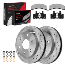 Front Brake Rotors Ceramic Pads Kit for 1992-1998 1999 CHEVROLET K1500 SUBURBAN