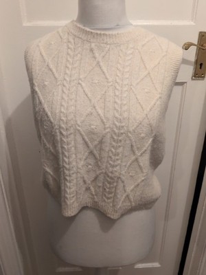 Primark Rita Ora Medium Creme Ärmellos Pullover Pulli