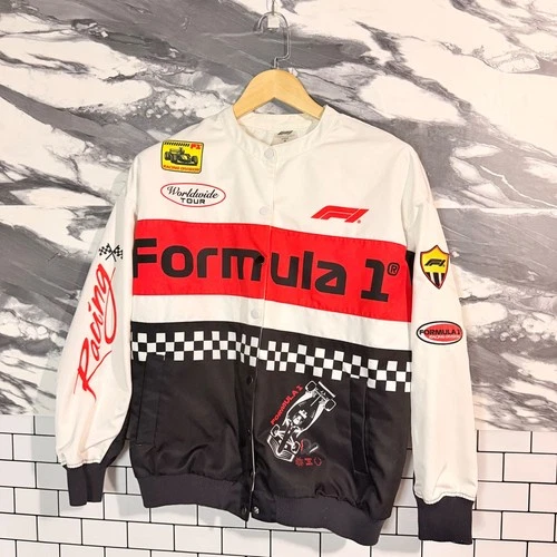 Formula 1 F1 Racing Bomber Jacket Mens Medium Colorblock Snap Front Worldwide - product listing photo