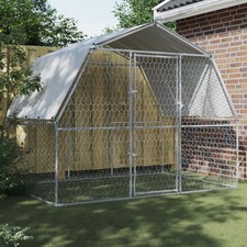 Dog Cage Silver Galvanized steel, Polyethylene Ample activity room