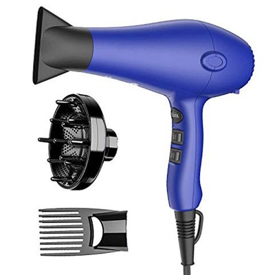 Secador De Pelo Profesional 1875 Watt Salon Pro Turbo Ventilador Secador de  Pelo Cabello Azul | eBay