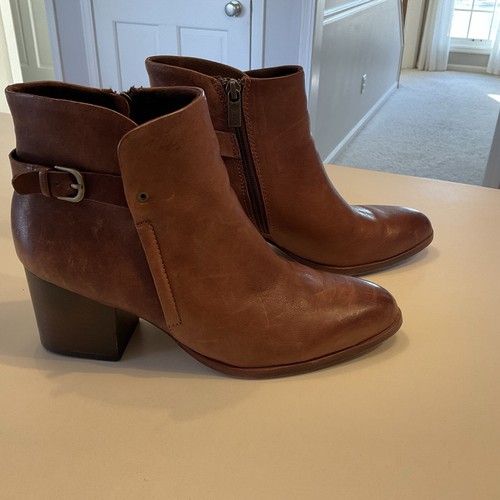 Isola Brown Leather Ankle Boots Size 9 Pre Owned - Picture 2 of 9