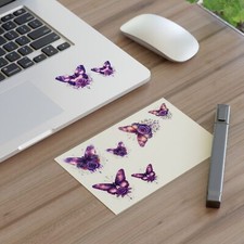 Beautiful Floral Butterfly Sticker Sheets, Colorful Decor, Journal Accessories,