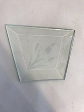 20 pack 2 1/2x 4 Inch Trapezoid Clear Beveled Glass Flat on back