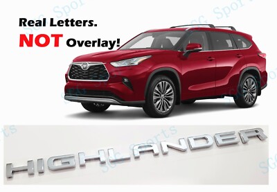1PC Chrome Rear HIGHLANDER Letter Emblem Fit For 2020+Toyota Highlander