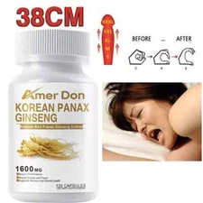 Korean Red Panax Ginseng 1600mg 120 Capsules - Extra Strength NON-GMO No Fillers