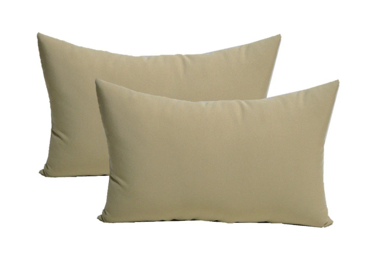 Set of 2 - Universal Rectangle Throw Pillows 11" x 19" - Solid Tan - 11" x 19"