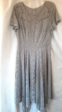 Gray layered  Lace stylish dress with bohemian bottom xl mid length wore once