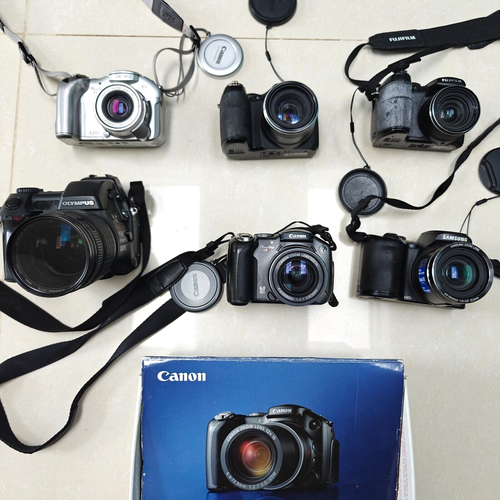 6x Digital Bridge Cameras Job Lot Canon S1 IS S3 IS Samsung WB100