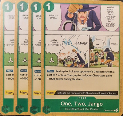 One Piece TCG - 4er Playset - OP03-039 One, Two, Jango UC/EN/NM