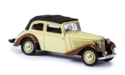 Esval 1934-41 Adler Trumpf Junior Brown & Beige Closed Roof  1/43 Scale Resin