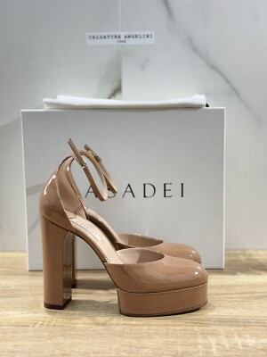 Casadei Betty Pumps  Plateau Leder Glänzend Karamell Luxury Casadei 38