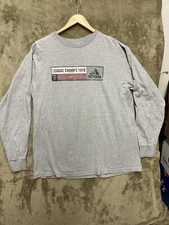Vtg Adidas Made in USA Gray Long Sleeve Boxy T-Shirt Sz XL League Champs