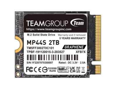 Team Group 2TB MP44S M.2 2230 PCIe 4.0x4 NVMe Deck Steam Deck Compatible SSD