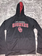 University of Oklahoma Sooners Black Hoodie Sweatshirt Size S Small. No String