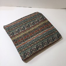 1.75 Yards Brushed Nylon Fabric 60" wide Green Orange Blue Floral Stripe