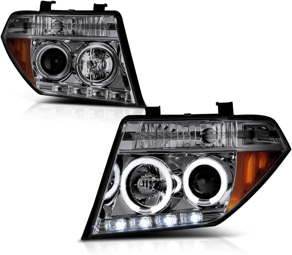 Fit Nissan 05-08 Frontier / 05-07 Pathfinder Smoke Halo LED