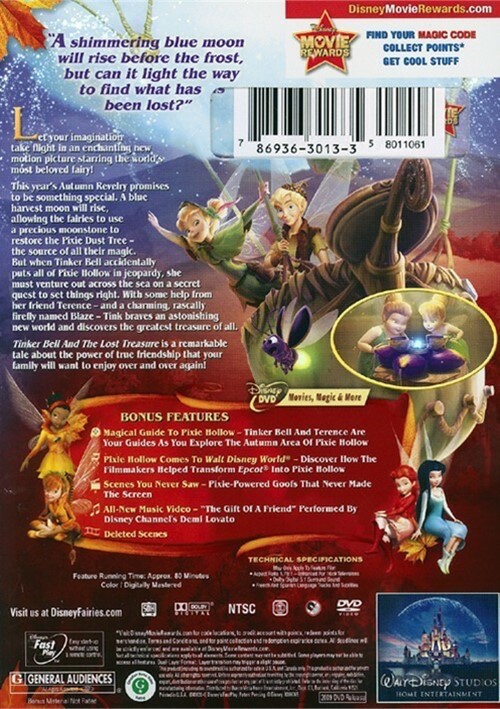 Disney: Tinker Bell and the Lost Treasure (DVD, Children's