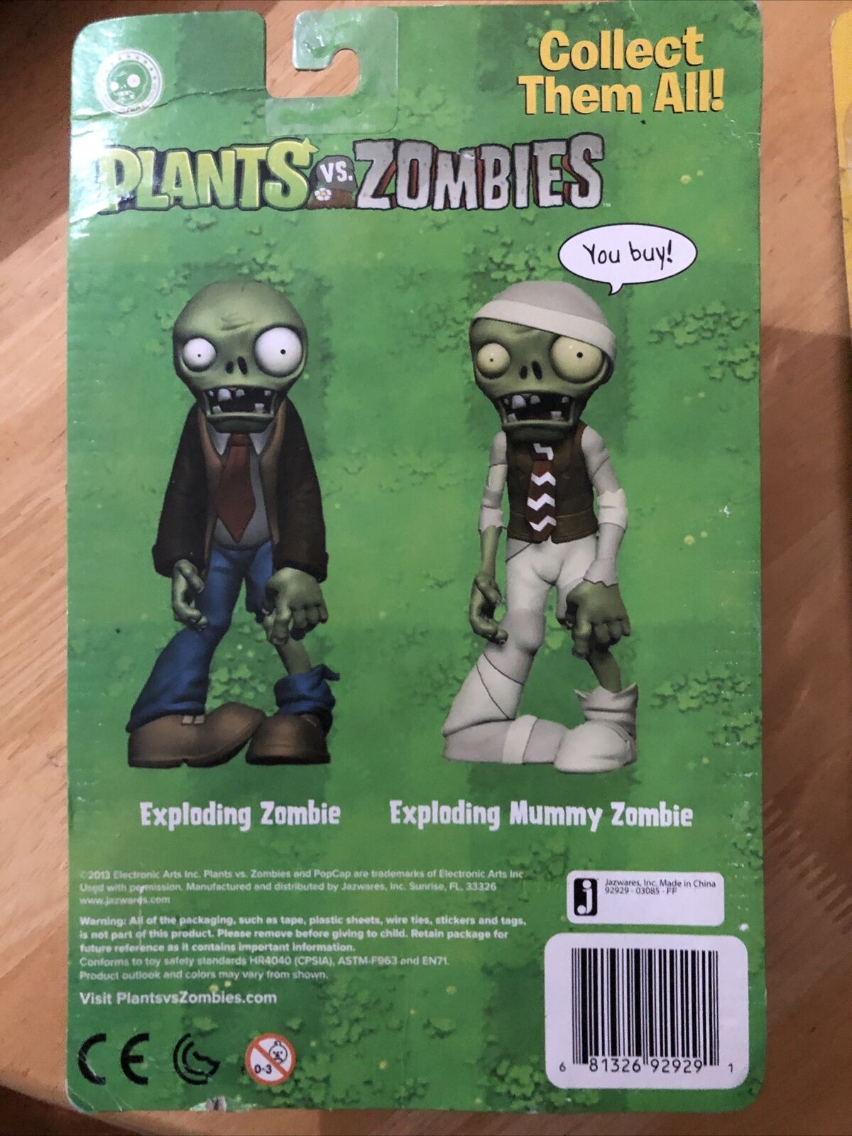 PLANTS VS ZOMBIES EXPLODING MUMMY ZOMBIE 6 ACTION FIGURE - GTIN