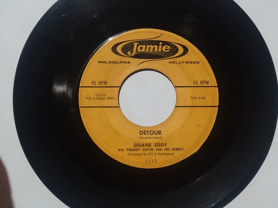 Duane Eddy & The Rebels - The Lonely One / Detour - Vinyl 45rpm 1959 Jamie 1117 - Image 4 of 4