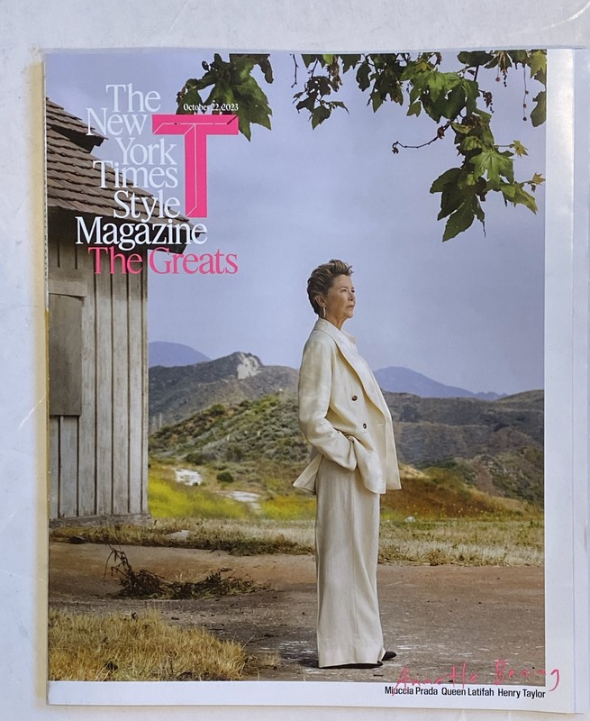 "T" New York Times Magazine OCT 2023 Top Greats NEW! Annette Bening Cover