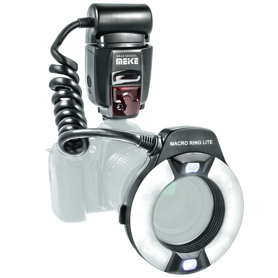 Meike TTL Macro Ring Flash for Canon DSLRs (52mm-77mm lenses) - MK-14EXT | GN 14 - Image 4 of 4