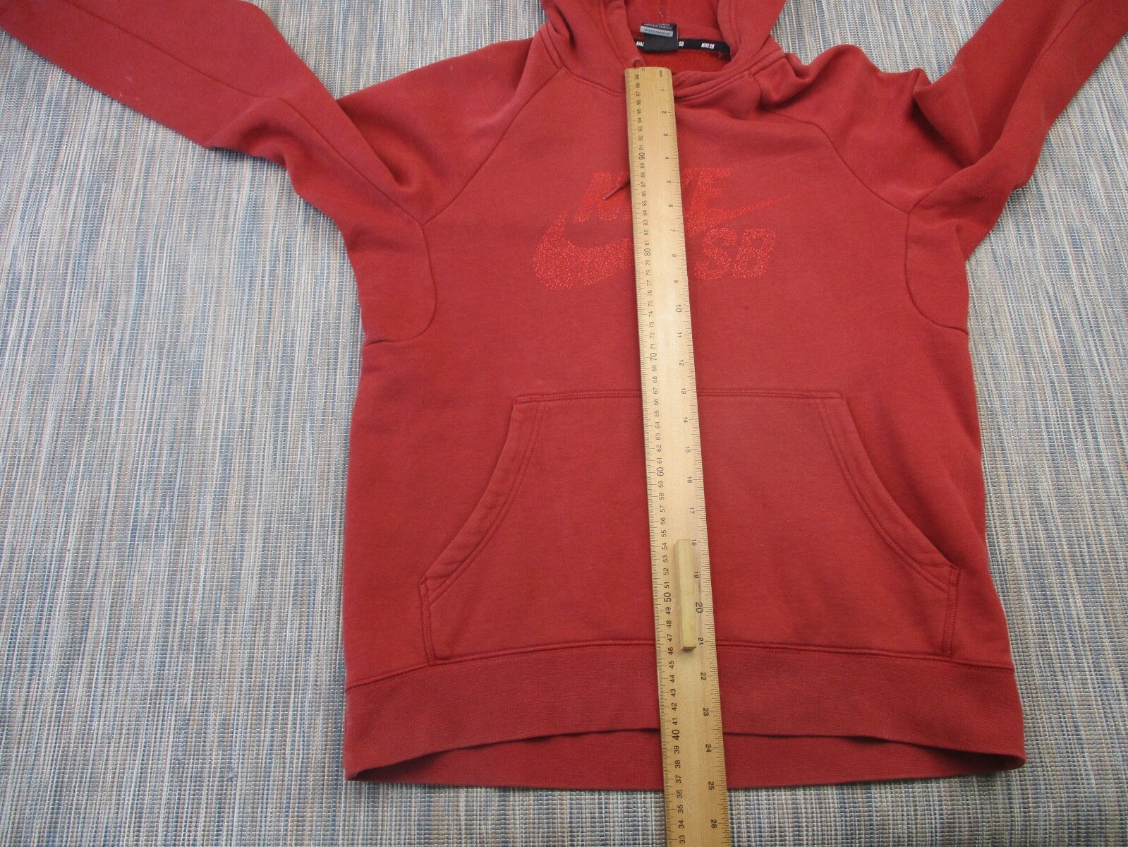 Nike SB Hoodie Adult Mens Medium Spellout Logo Pullover Red Skate
