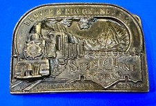 Denver  Rio Grande Rr Train Collectors Scenic Line Of The World Belt Buckle