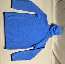 FILA Spot 1/4 Zip Boys-UniSex XL Blue Pullover Hoodie Cotton Blend Activewear