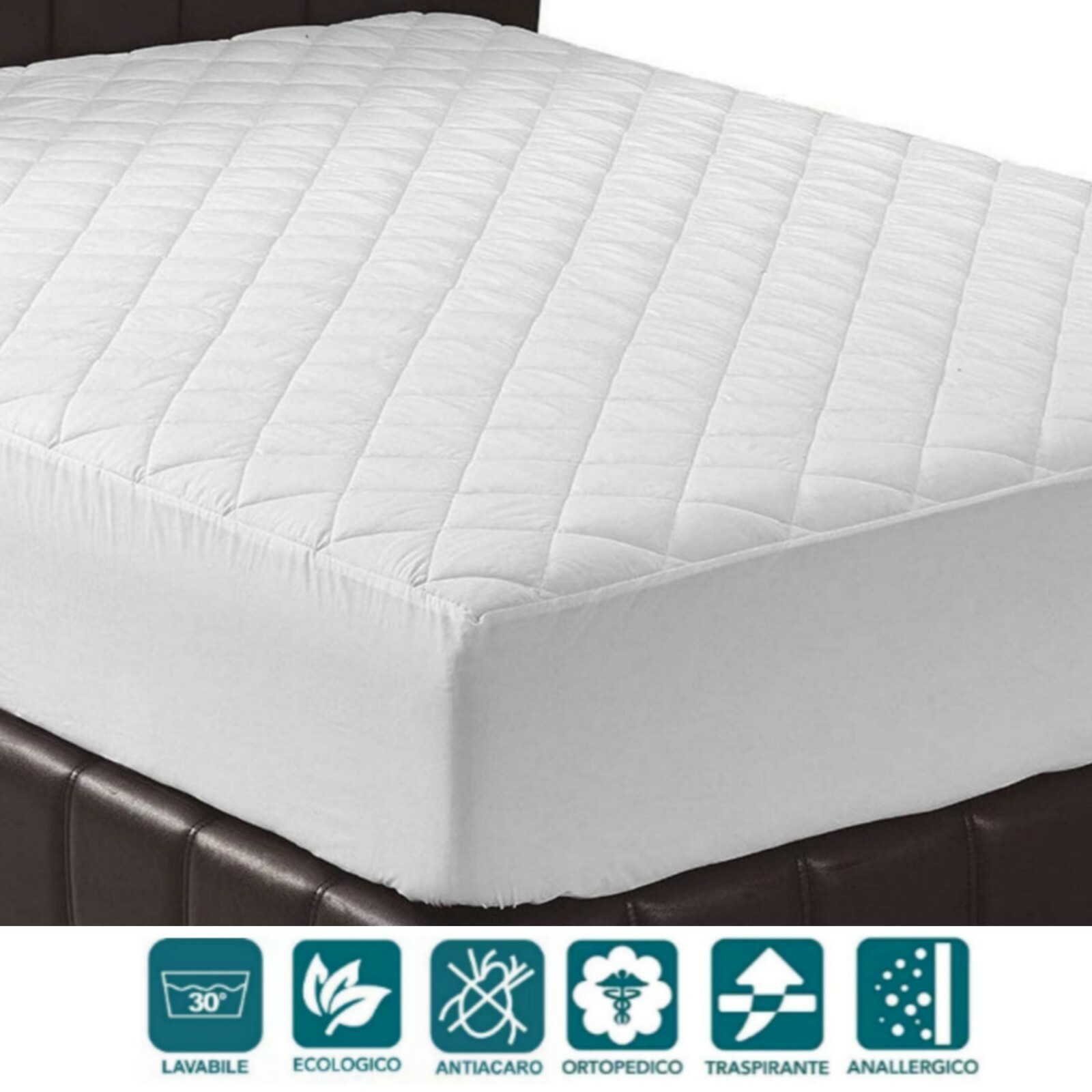 COPRIMATERASSO SANITARIO CON ANGOLI CONFORT EG