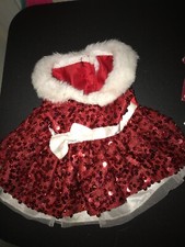 Build-A-Bear Workshop Red Sequin Christmas Tank Dress Bear Clothing Holiday XMAS