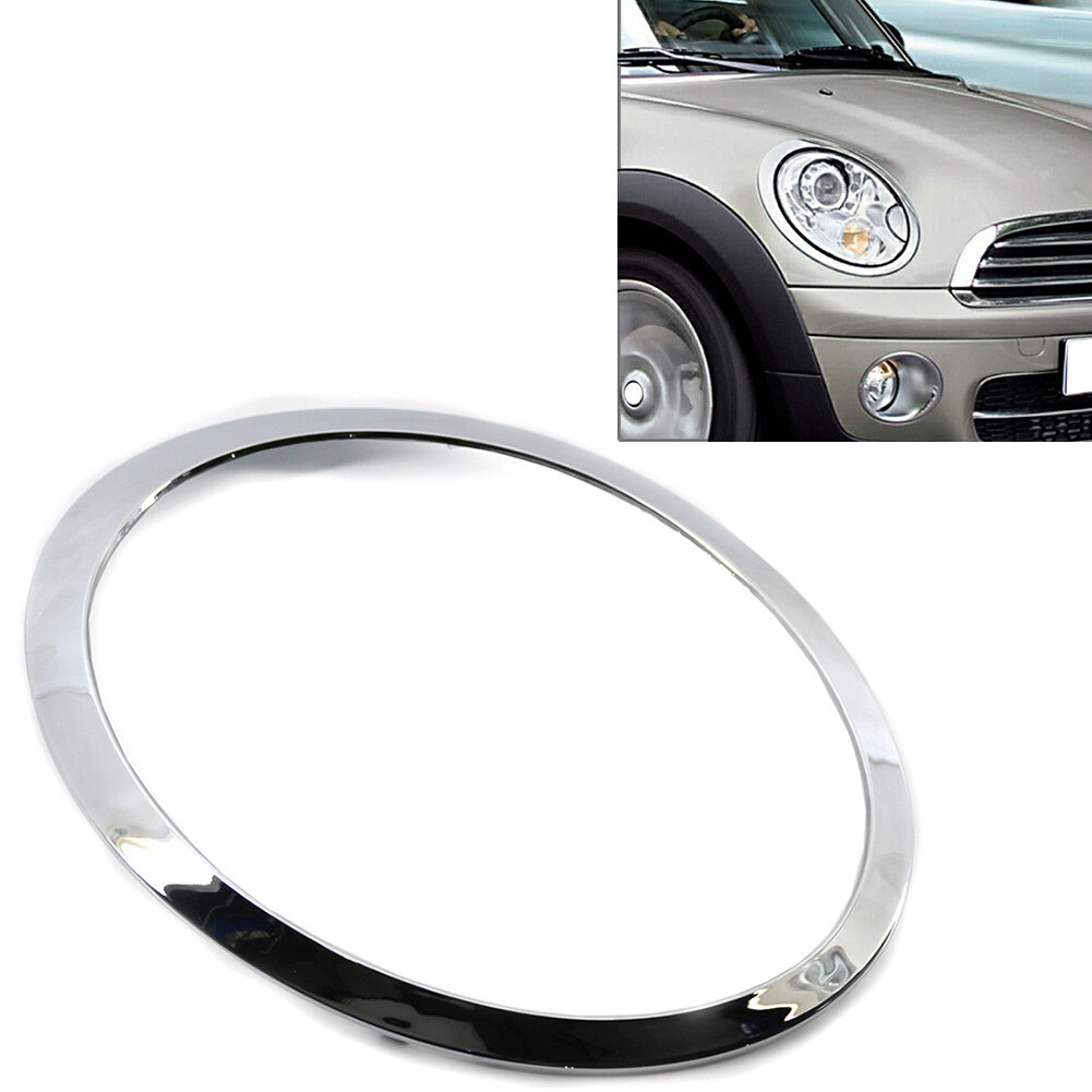 Anelli Cornice Fari Mini Cooper 2007-2014 Nero Lucido - Kit 2 Pezzi Sinistro E Destro