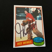 Autographed  1980-81 Topps JIM RUTHERFORD .    HOF.        **J-1