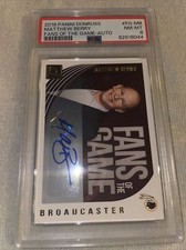 2018 Matthew Berry Autograph Donruss Fans Of The Game #FG-MB PSA 8